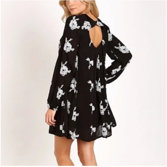 Free People -  Black Embroidered Austin Dress - Picture 2 of 9